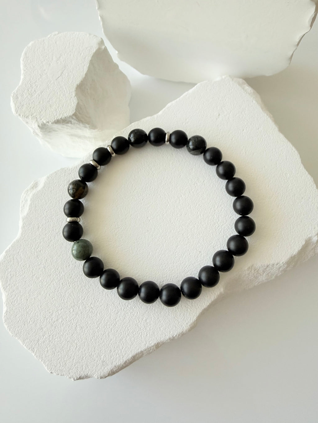 Heren armband - agaat / Rhyoliet