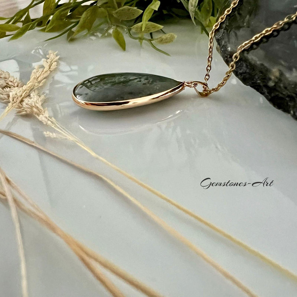 labradoriet hanger met ketting image 0