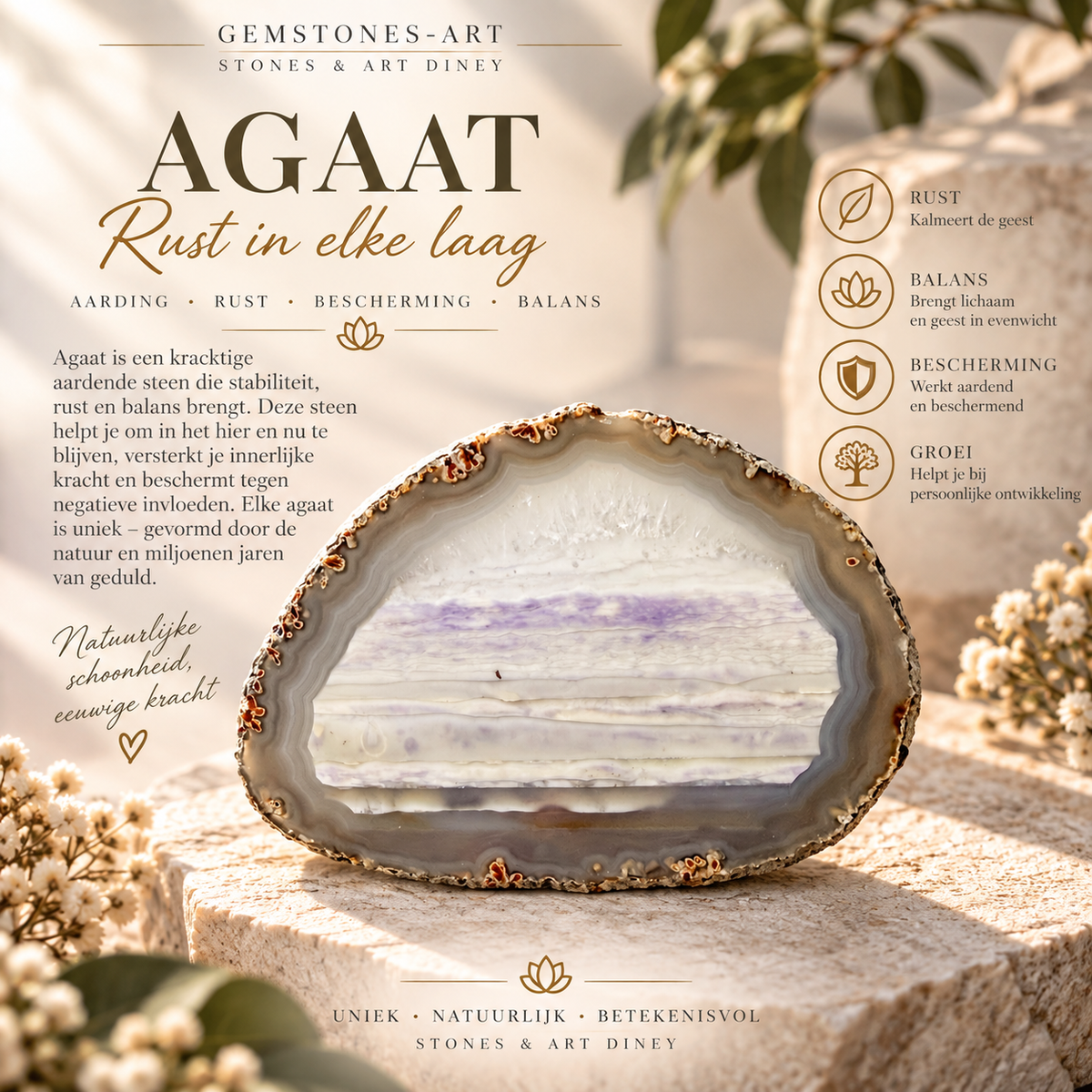 Agaat schijf