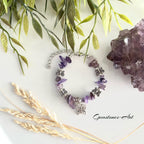 Amethist armband  met vlinder image 0