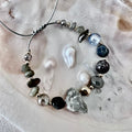 Dames armband - Labradoriet met agaat image 0