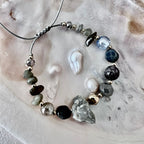Dames armband - Labradoriet met agaat image 0
