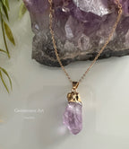 Amethist hanger met ketting image 0