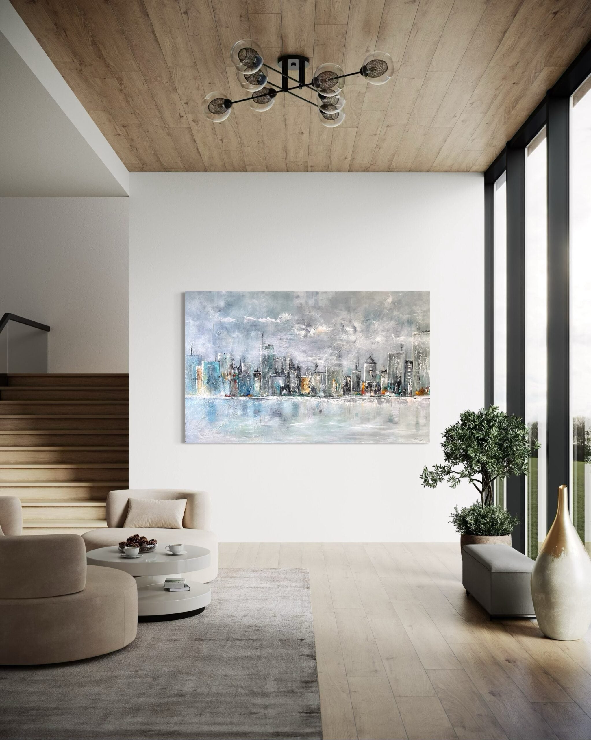 Skyline op linnen image 3
