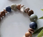 Heren armband  Wisdom - picture Jaspis &amp; valkenoog edelstenen image 4