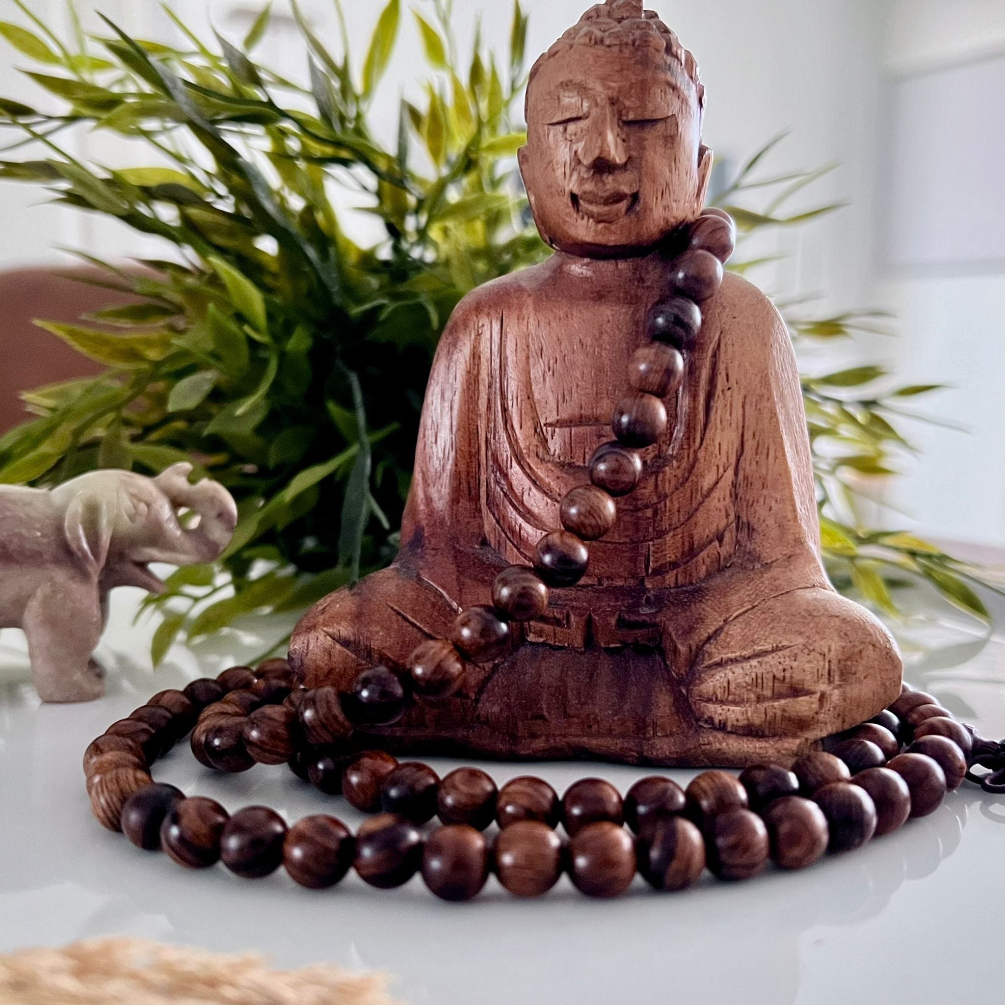 Mala ketting ( 108 houten kralen) image 2