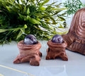 Amethist bol (2.5 cm) plus houten houder image 0