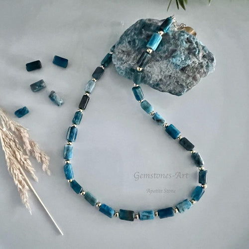 Apatite ketting Native / tube kraal image 0