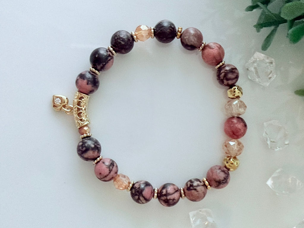 Dames armband Rhodoniet image 3