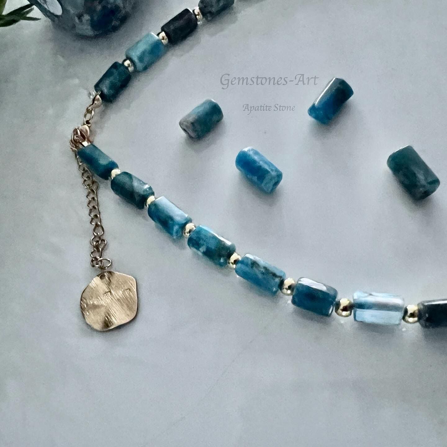 Apatite ketting Native / tube kraal image 2