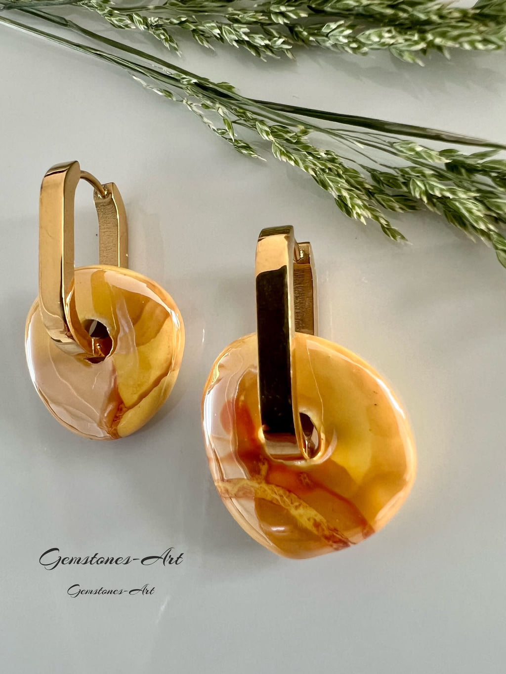 Oorbellen donut - Grieks keramiek image 2