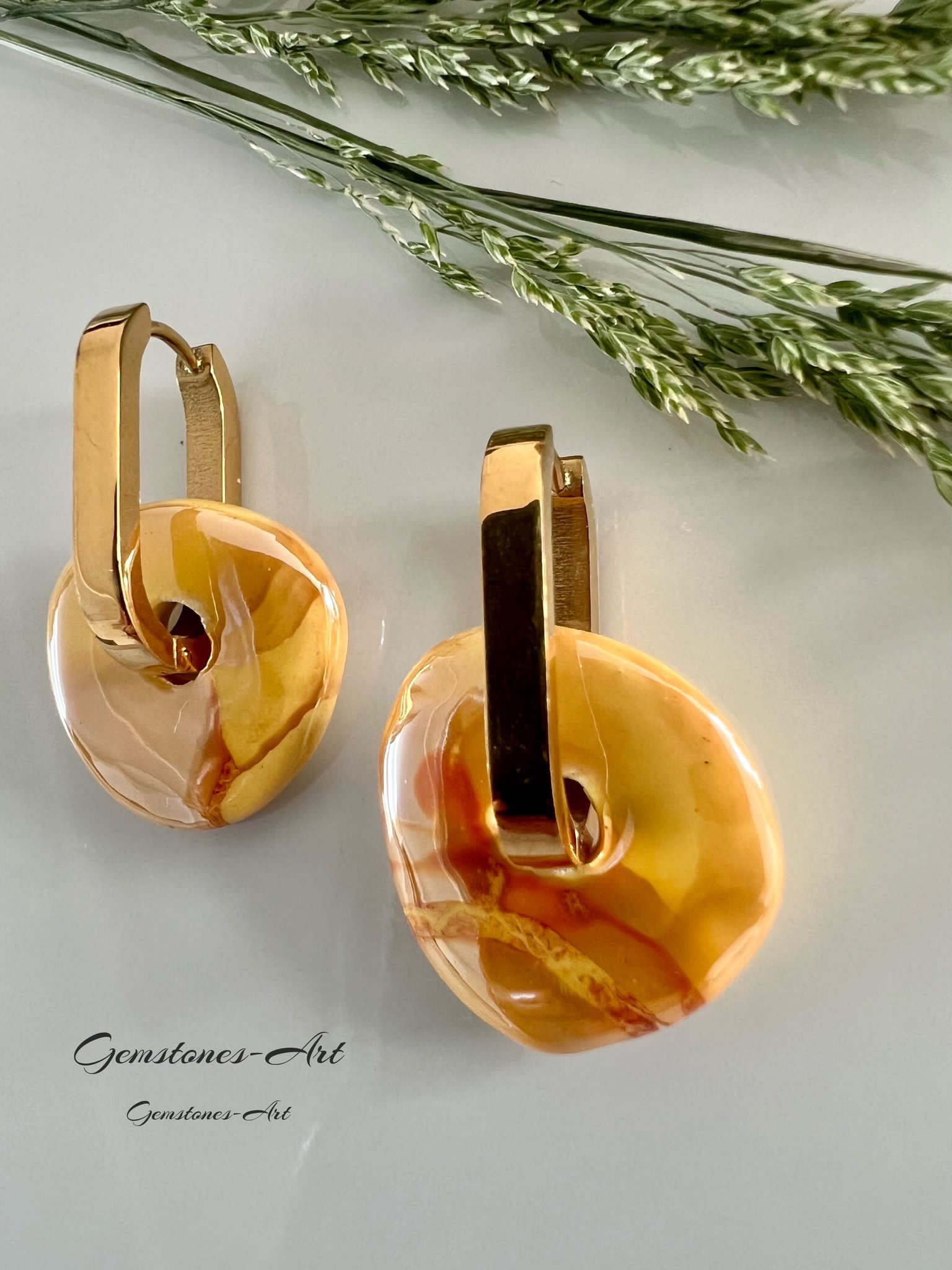 Oorbellen donut - Grieks keramiek image 2