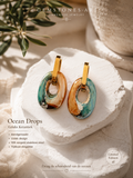 Oorbellen ocean drops Grieks keramiek