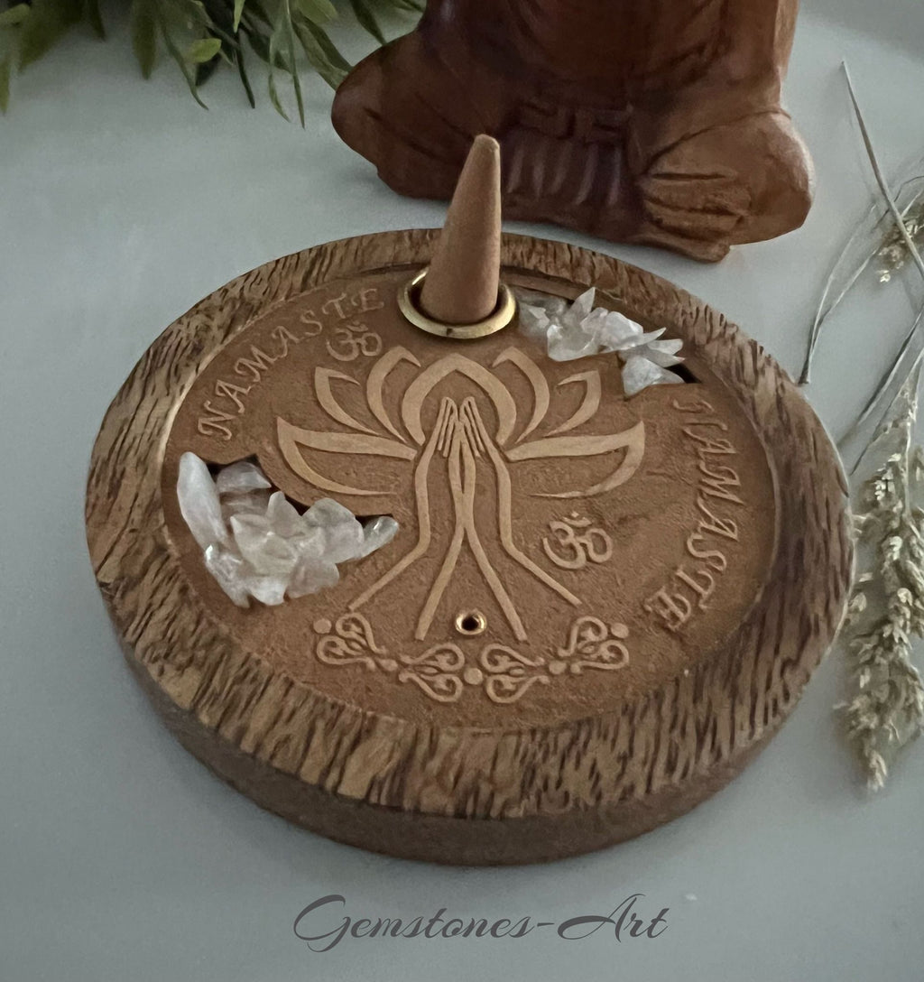 Wierook houder rond lotus image 1