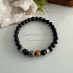 Armband Agaat/Tijgeroog/Labradoriet (handmade) image 1