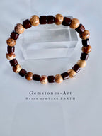 Twee Heren armbanden Groene Jaspis / picture Jaspis image 1