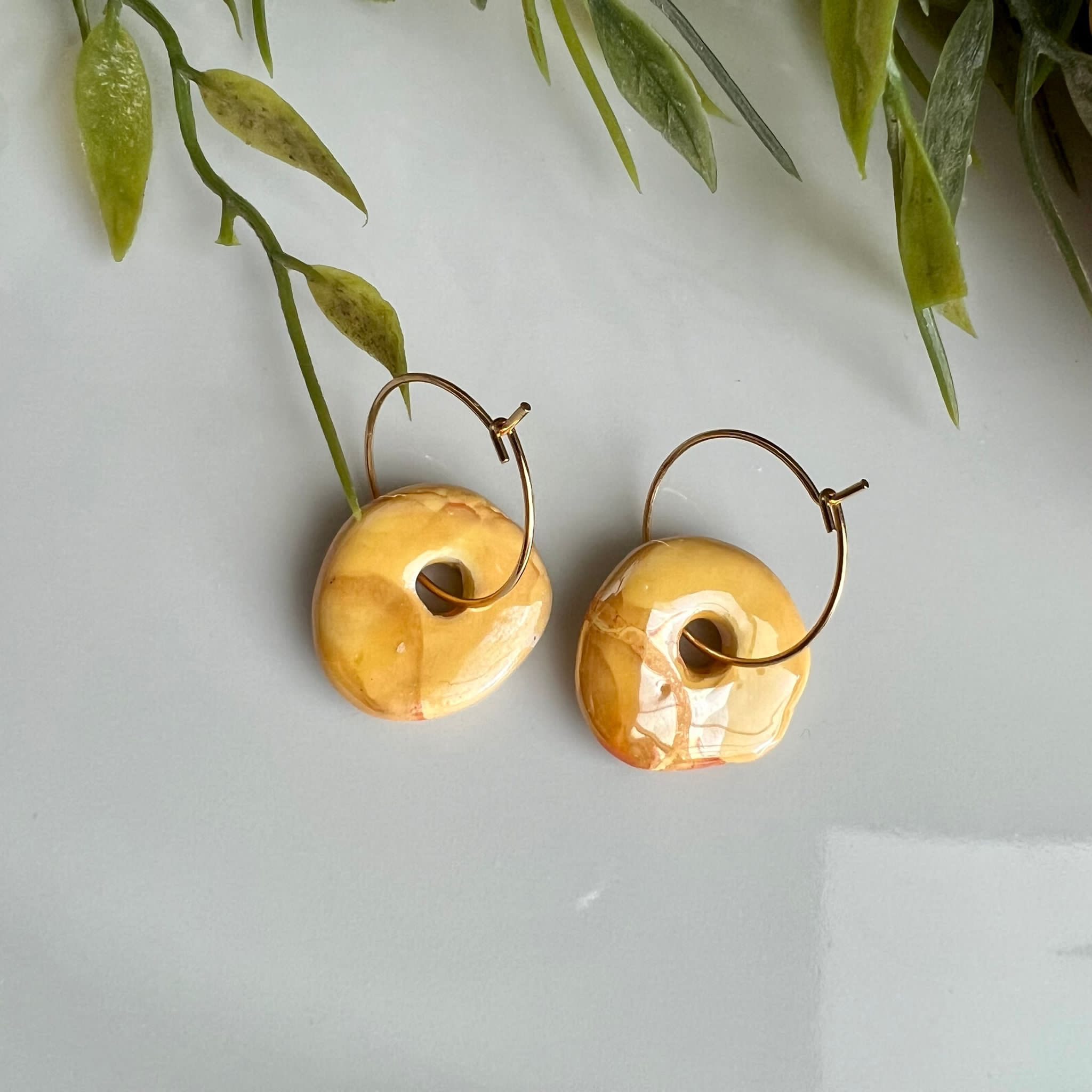 Oorbellen donut Grieks Keramiek image 2