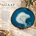 Agaat blauw gekleurd