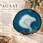 Agaat blauw gekleurd