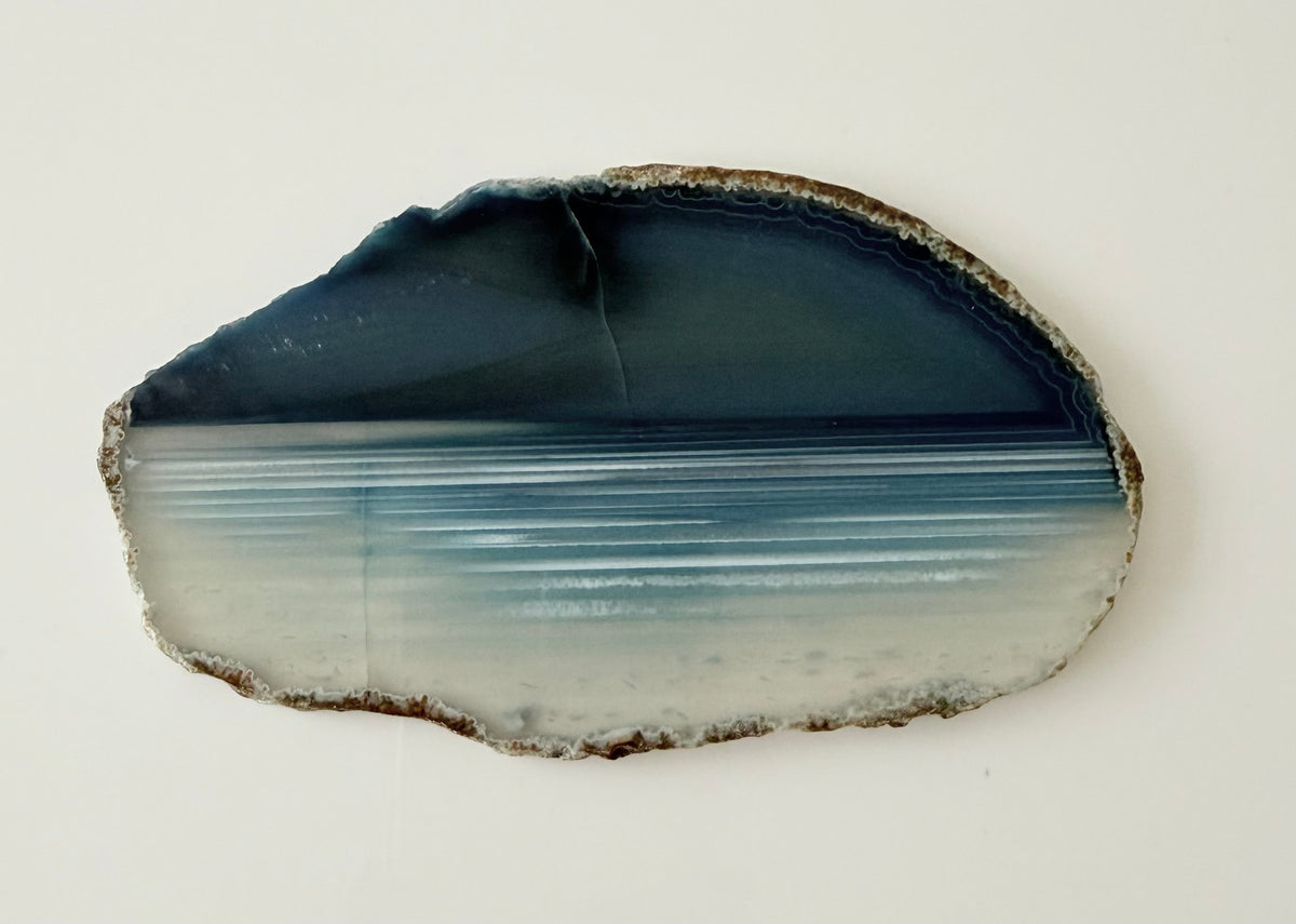Agaat blauw gekleurd