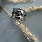 Bali swirl ring  - Echt zilver 925. Nikkelvrij - op voorraad maat 21mm + maat 18mm image 1