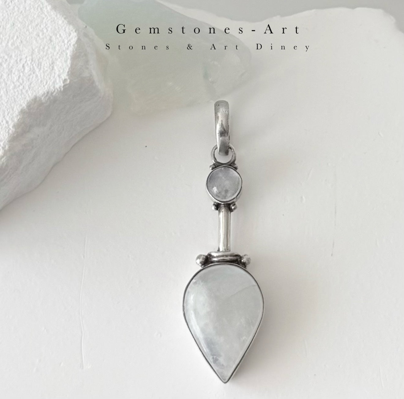 Moonstone - pendant 925 Sterling Silver image 0