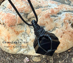 Obsidiaan kubus hanger - ketting image 1