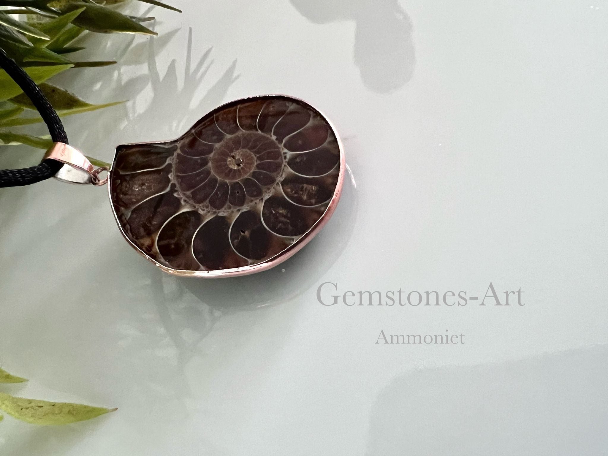 Ammoniet hanger lengte 4.2 cm - breedte 3.3 cm image 2