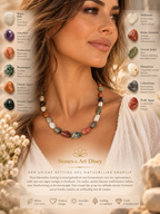 Edelstenen mix ketting