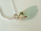 ketting met Aquamarijn hanger -925 zilver image 2