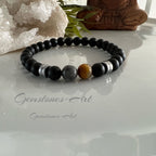 Armband Agaat/Tijgeroog/Labradoriet (handmade) image 0