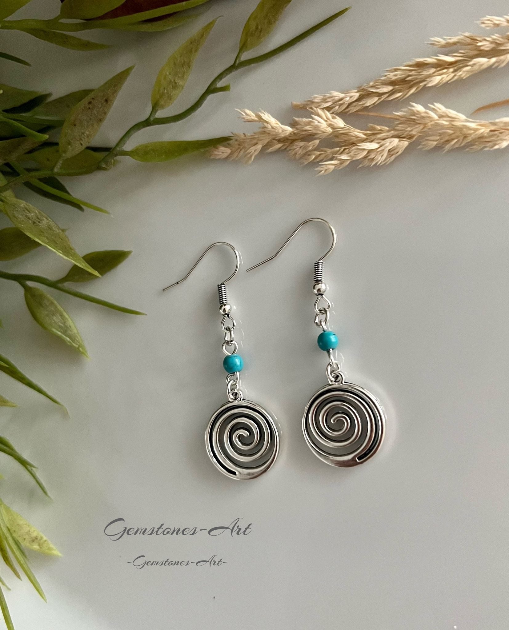 Oorbellen turquoise image 2