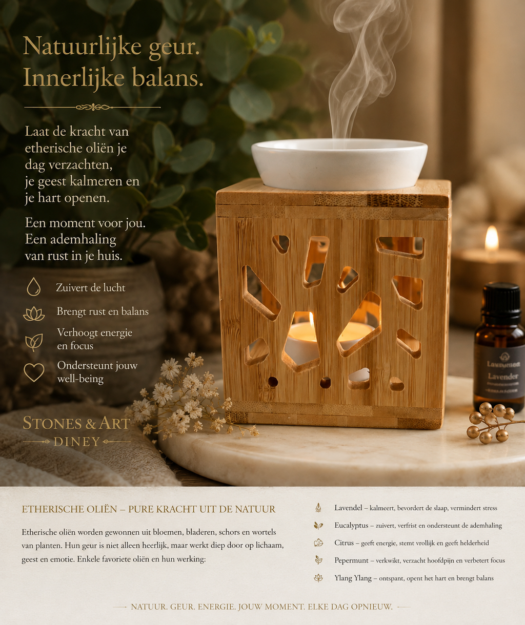 Luxe aromabrander - bamboe