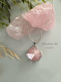Rozenkwarts hanger + ketting image 0