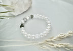 Dames armband zoetwater parel “groen agaat, ice &amp; fire” image 1