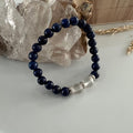 Armband lapis lazuli met bergkristal image 0