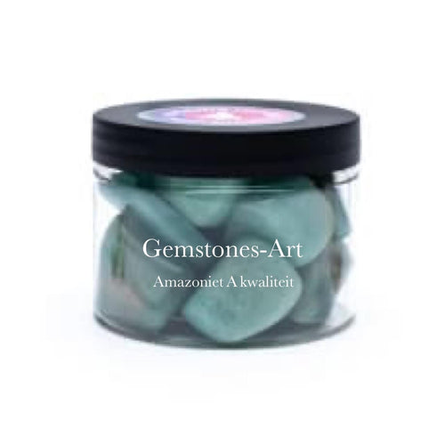 Amazoniet trommelstenen A kwaliteit - 250 gram image 1