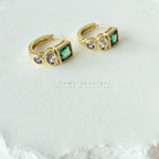Oorbellen - Emerald Multicolor "Mini Hoops" image 2