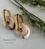 Oorbellen donut- Grieks keramiek image 1