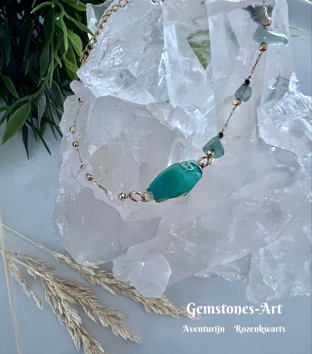 Edelstenen armband - handmade (verstelbaar) image 2