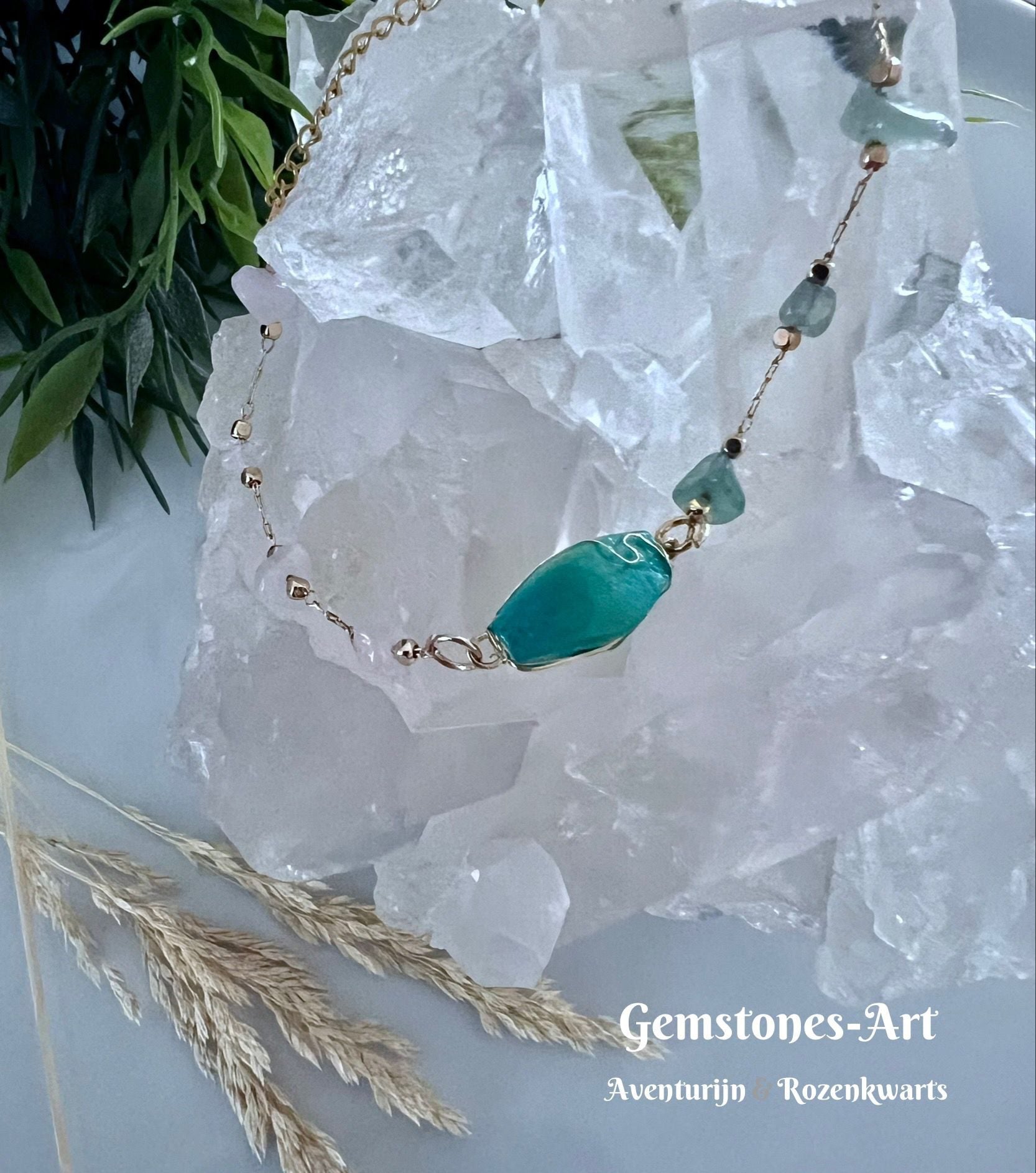 Edelstenen armband - handmade (verstelbaar) image 2