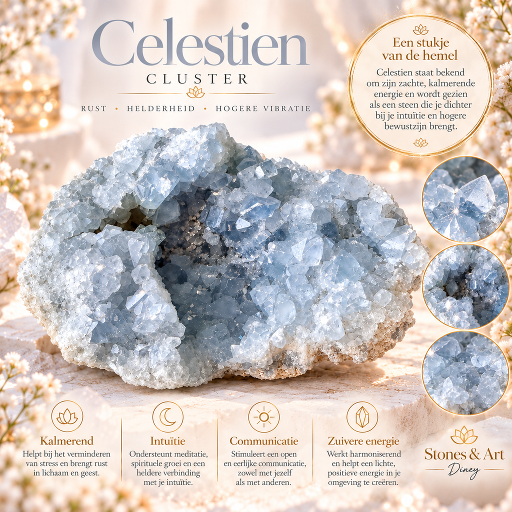 “unieke natuurlijke Celestien cluster”