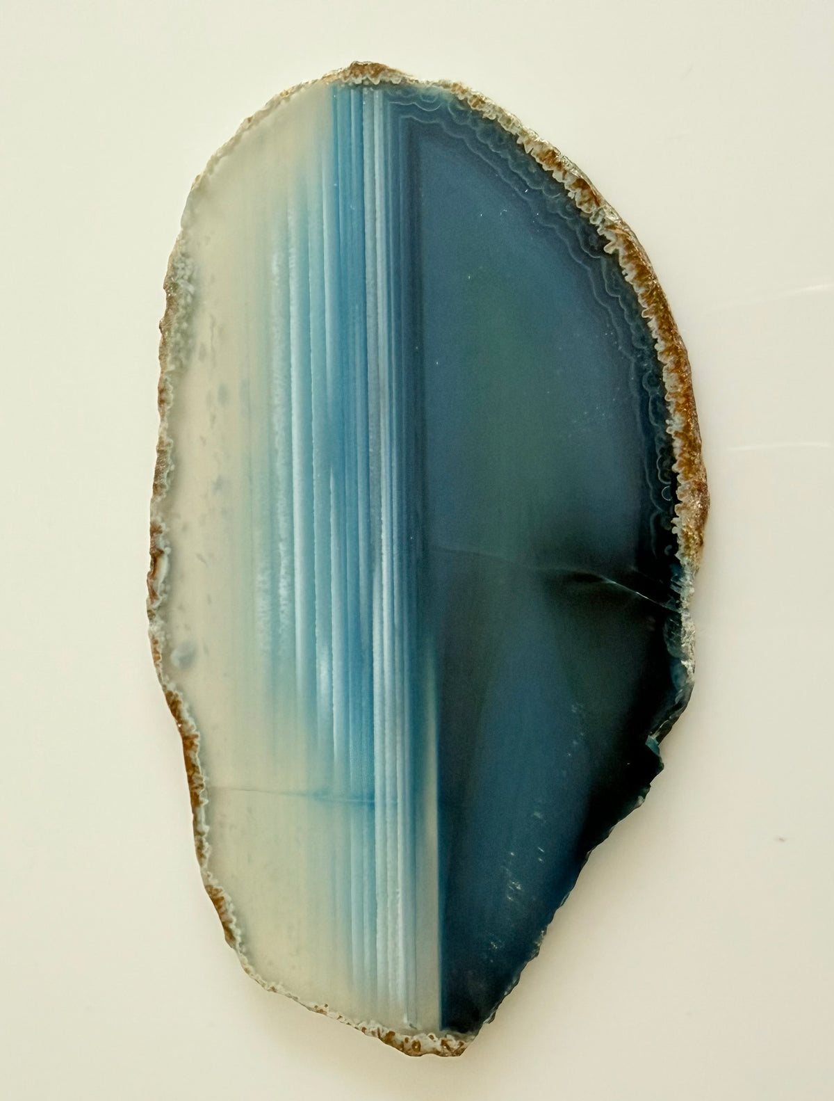 Agaat blauw gekleurd