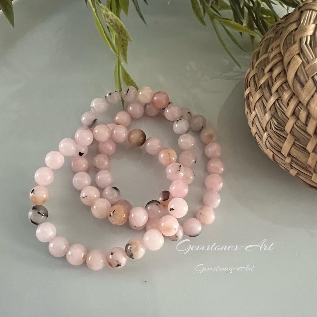 Armband  (handmade) roze Opaal image 1