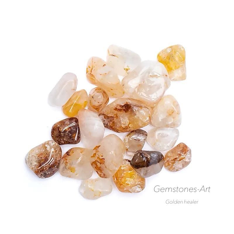 Golden healer trommelstenen - AA kwaliteit 250 gram image 0