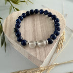 Armband lapis lazuli met bergkristal image 3