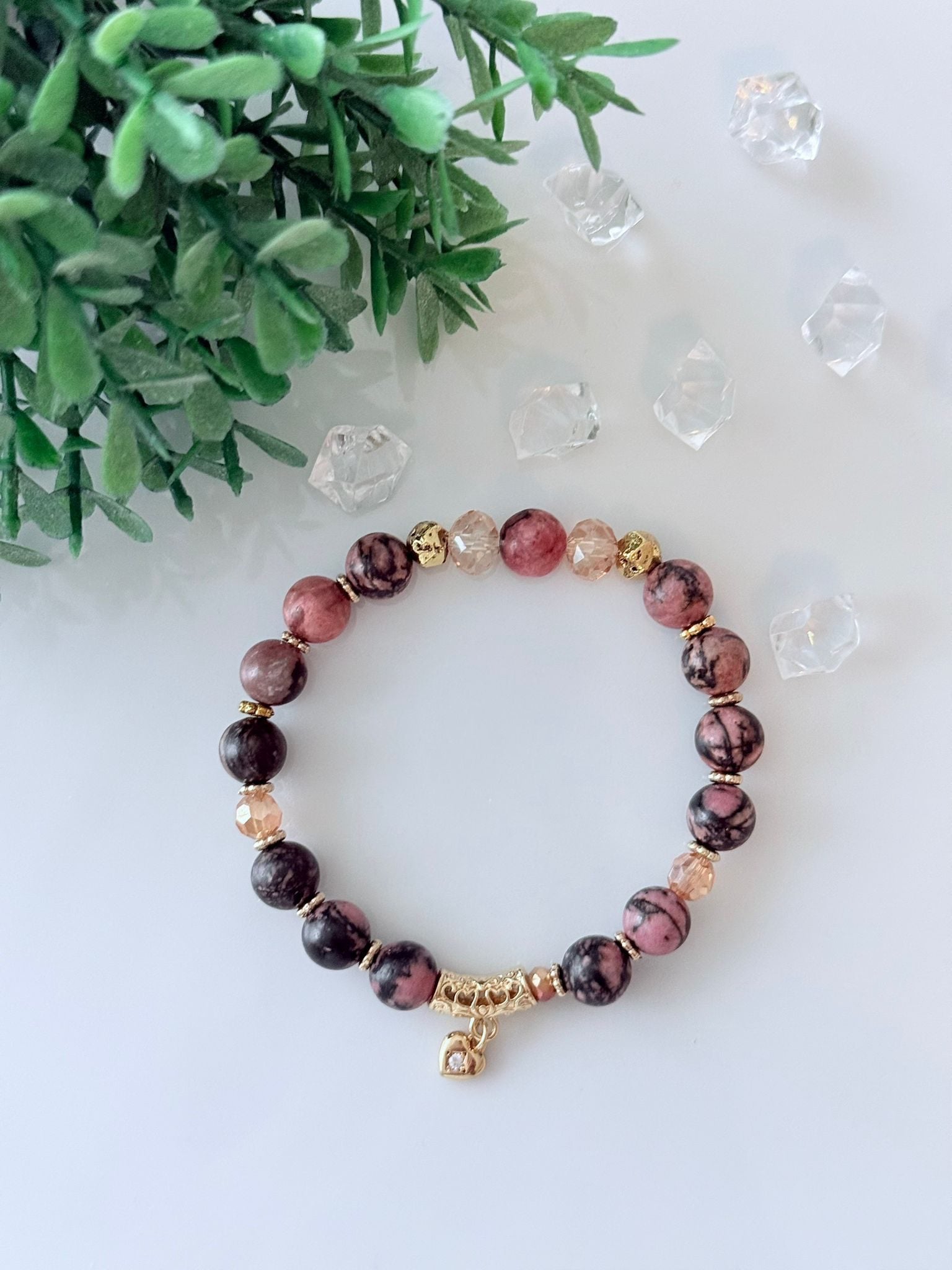 Dames armband Rhodoniet image 0