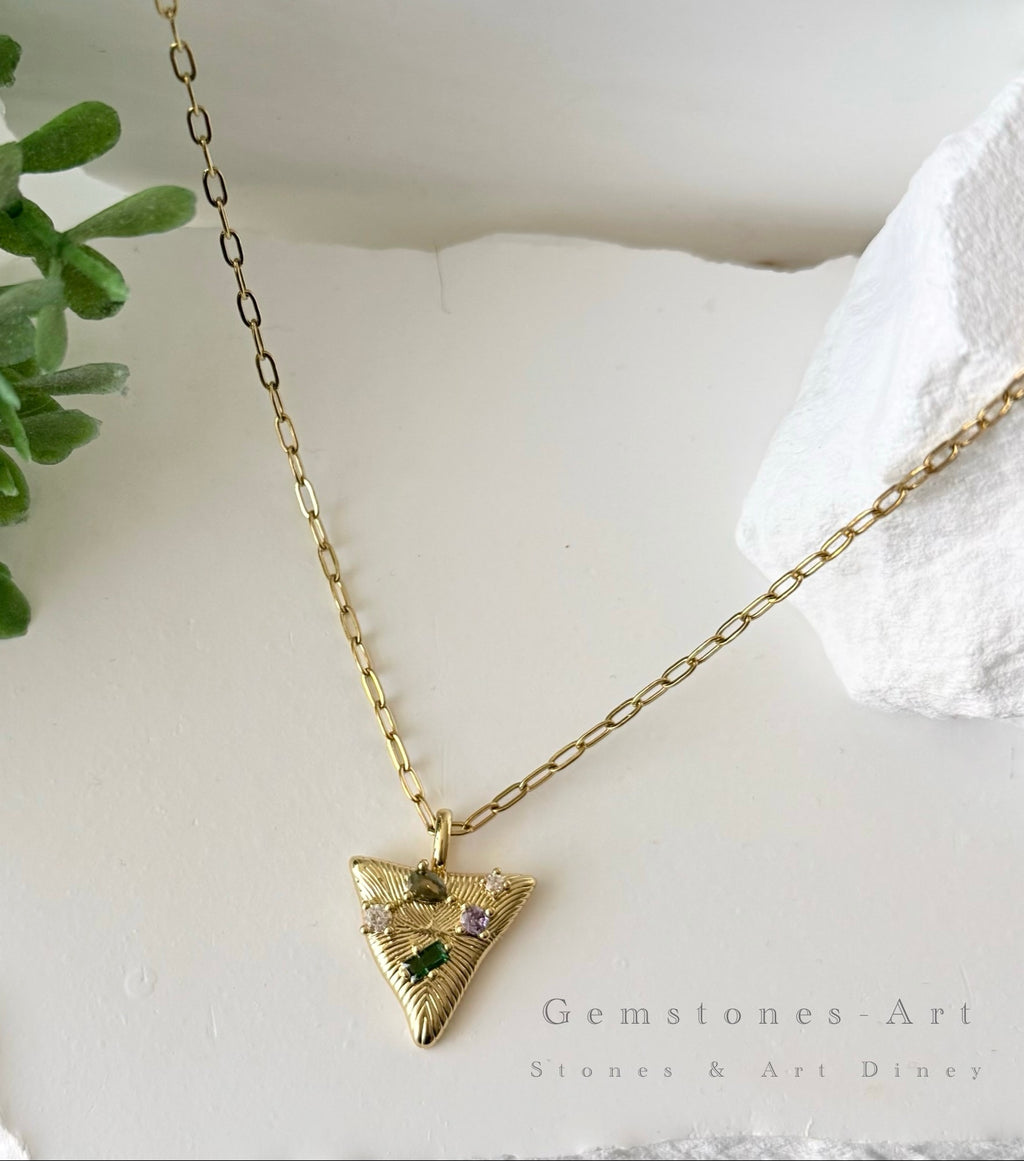 Gold filled 14K triangle image 3