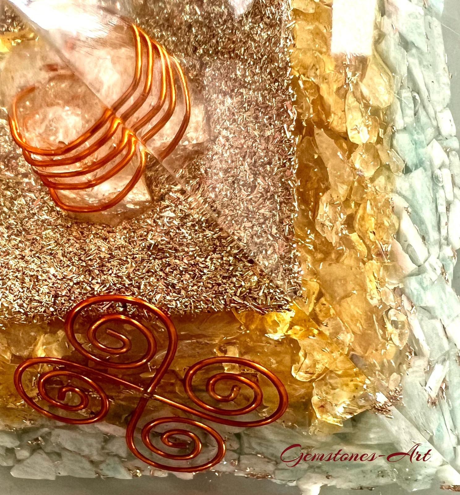 Organite  - pyramide Citrien/Amazoniet - Vastu image 3