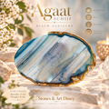 Agaat blauw gekleurd